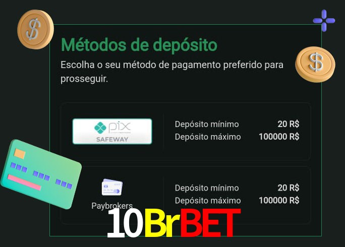 O cassino 10Brbet oferece uma grande variedade de métodos de pagamento